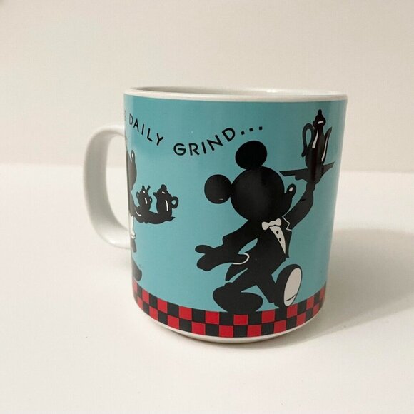 Walt Disney Mickey Minnie Mouse Coffee Mug The Daily Grind Gibson Applause - Picture 3 of 16